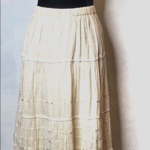 Rafaella cottagecore prairie tiered lace skirt